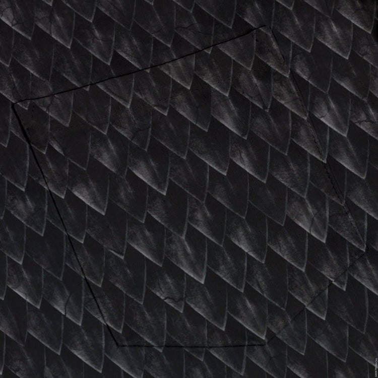 Nerdy Dragon Scales Black Button Up Shirt