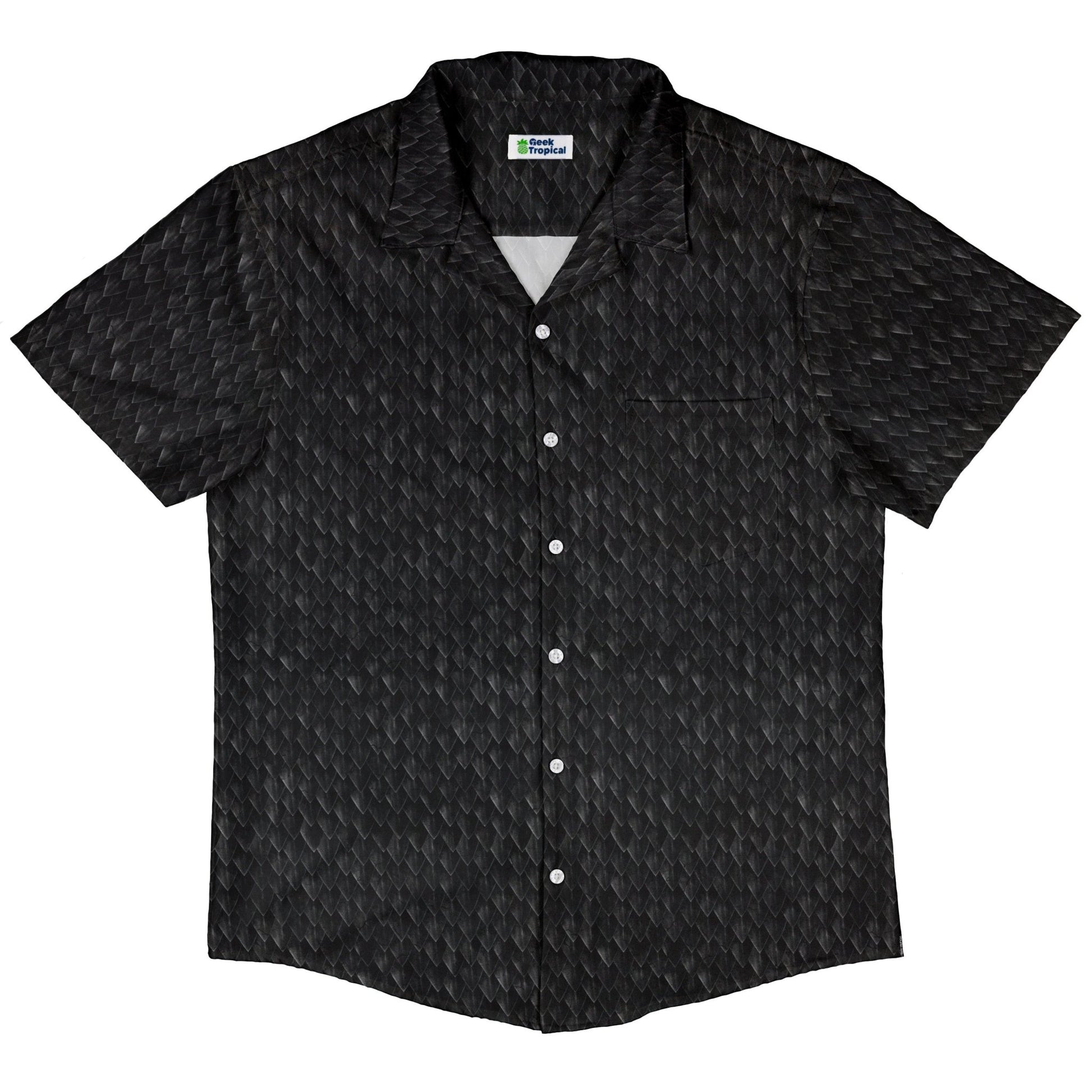 Dragon Scales Black Button Up Shirt 5