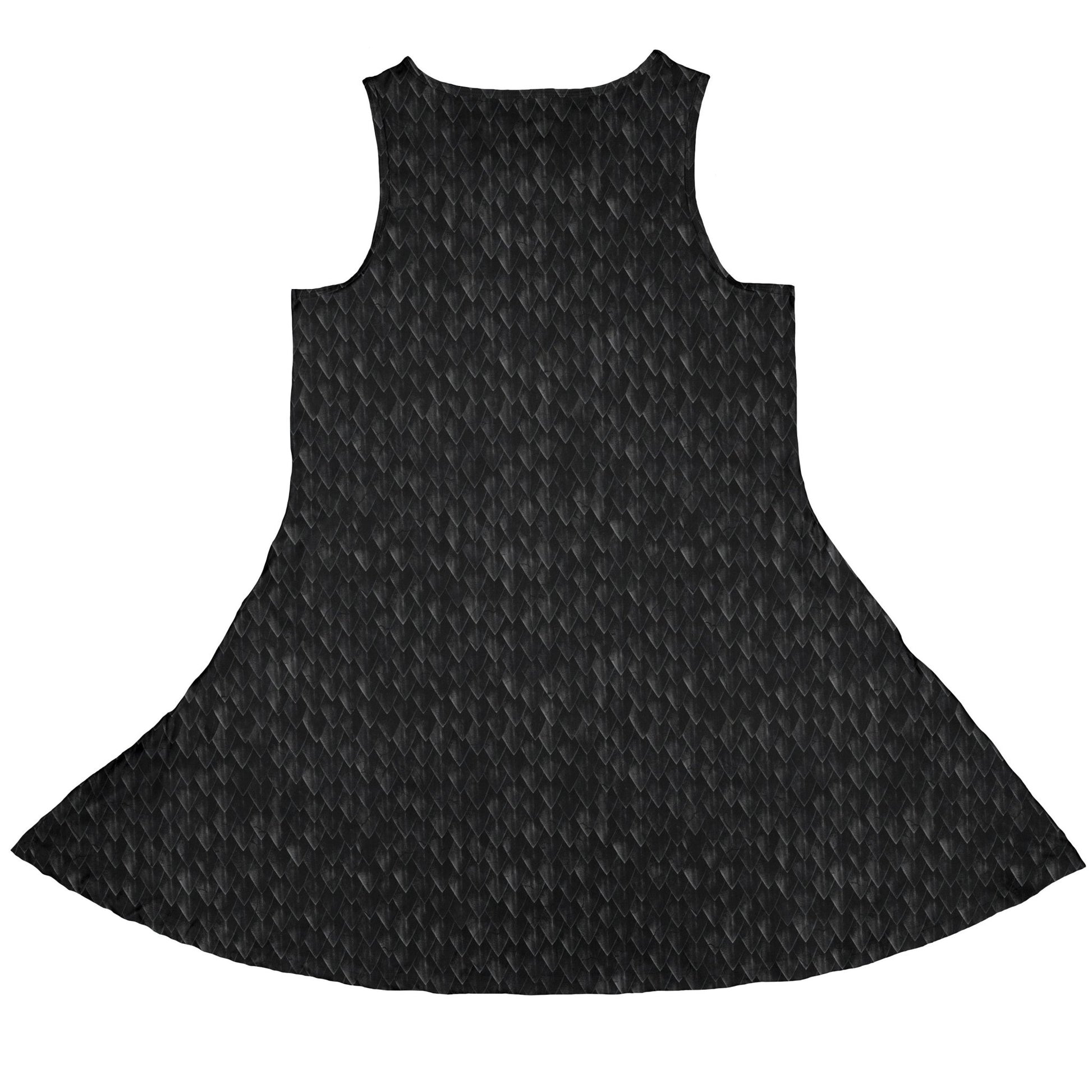 Dragon Scales Black Sleeveless Dress 4