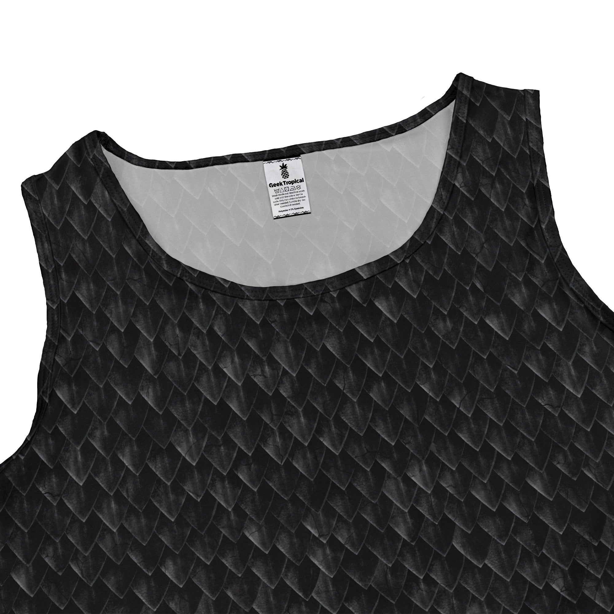 Dragon Scales Black Sleeveless Dress 2