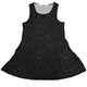 Nerdy Dragon Scales Black Sleeveless Dress