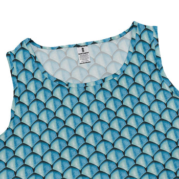 Dragon Scales Blue Dnd Dress Geek Nerd Designs by Nathan Fantasy Prints lx - C