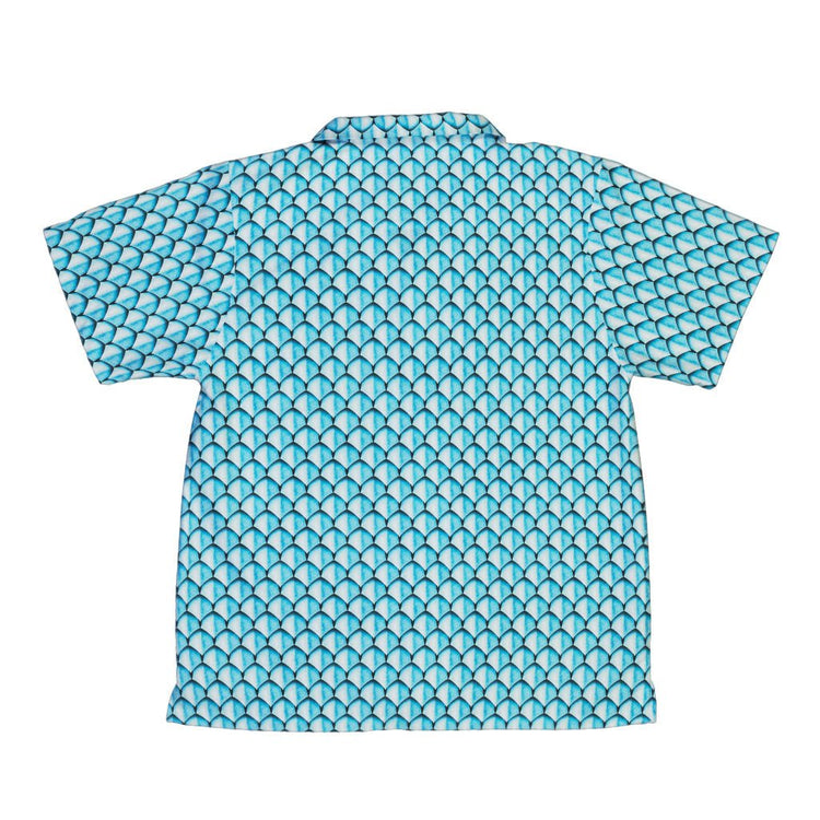 Dragon Scales Blue Dnd Youth Hawaiian Shirt - Designs by Nathan - Fantasy Prints - Q3