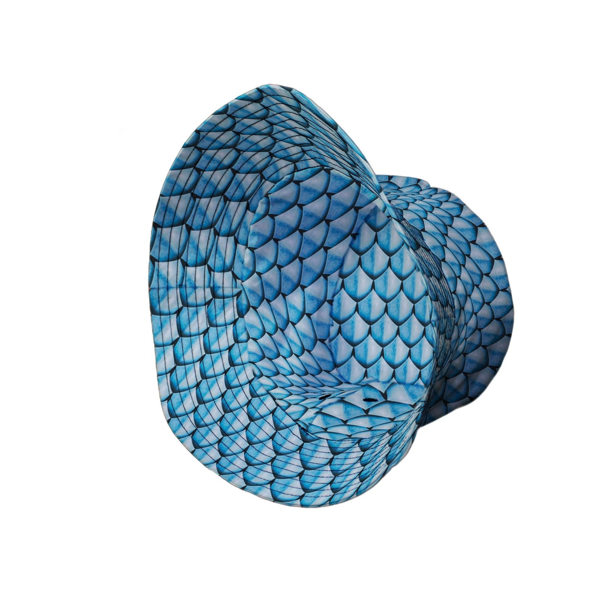 Dragon Scales Blue Dnd Bucket Hat - Designs by Nathan - Fantasy Prints - lx - B