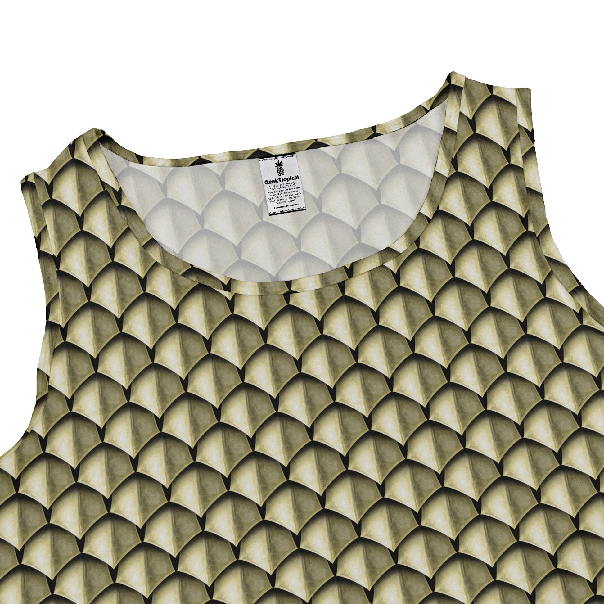 Dragon Scales Gold Dnd Dress Geek Nerd Designs by Nathan Fantasy Prints lx - C
