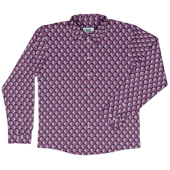 Dragon Scales Pink Dnd Long Sleeve Button Up Shirt 2