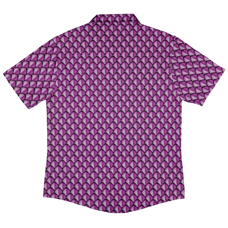Dragon Scales Pink Dnd Button Up Shirt - adult sizing - Designs by Nathan - Fantasy Prints