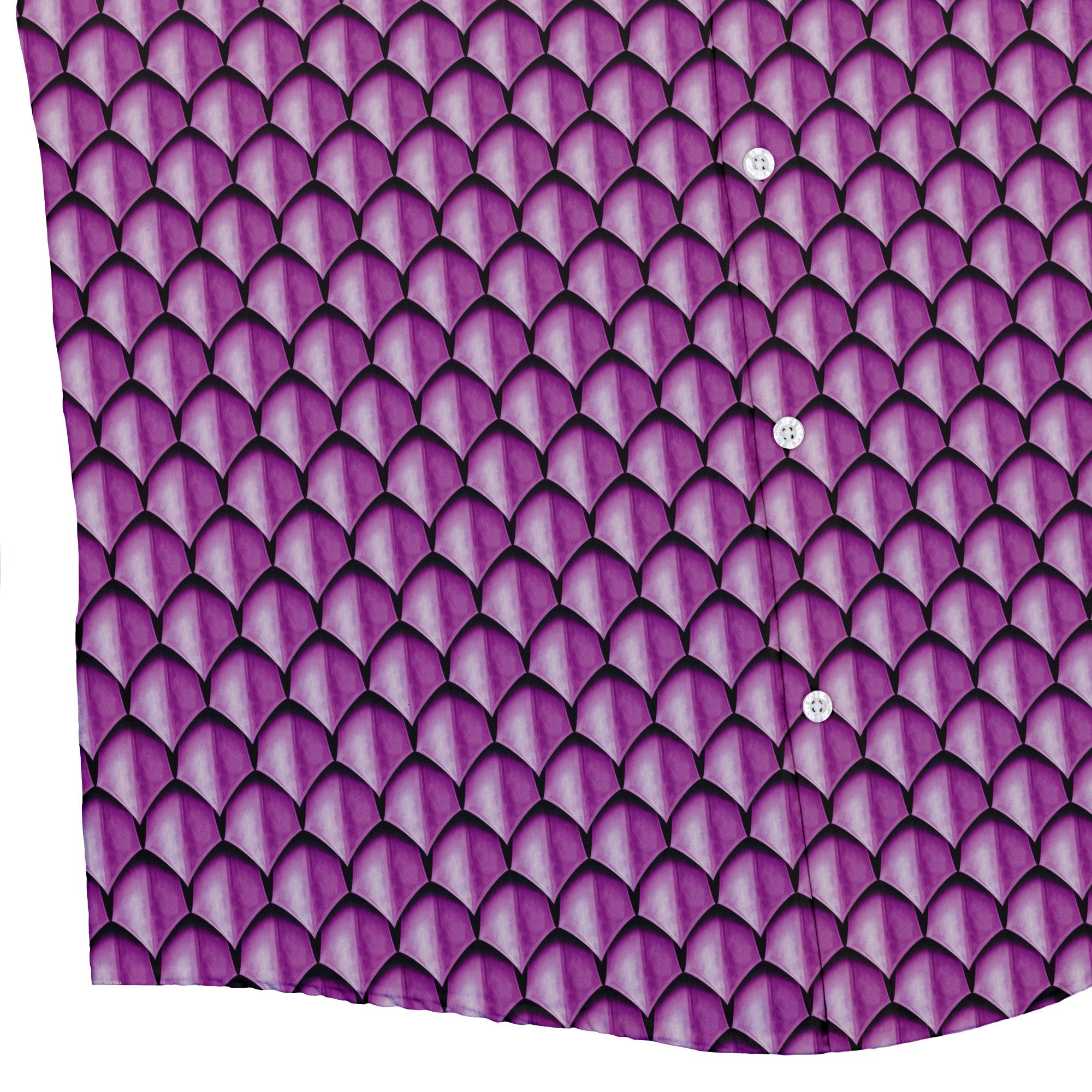 Dragon Scales Pink Dnd Button Up Shirt - adult sizing - Designs by Nathan - Fantasy Prints