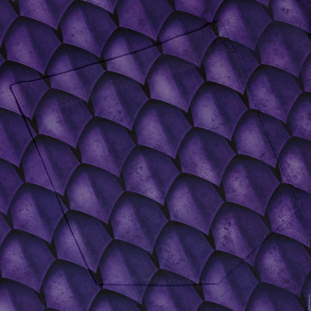 Dragon Scales Purple Dnd Button Up Shirt Geek Nerd 0925 adult sizing All Adult Button Up Shirts