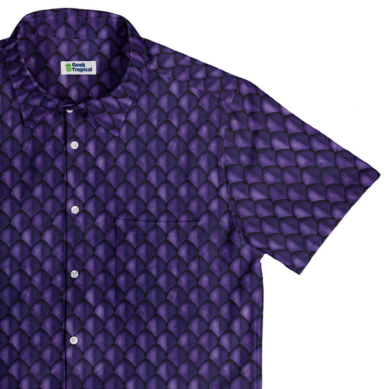 Dragon Scales Purple Dnd Button Up Shirt Geek Nerd 0925 adult sizing All Adult Button Up Shirts
