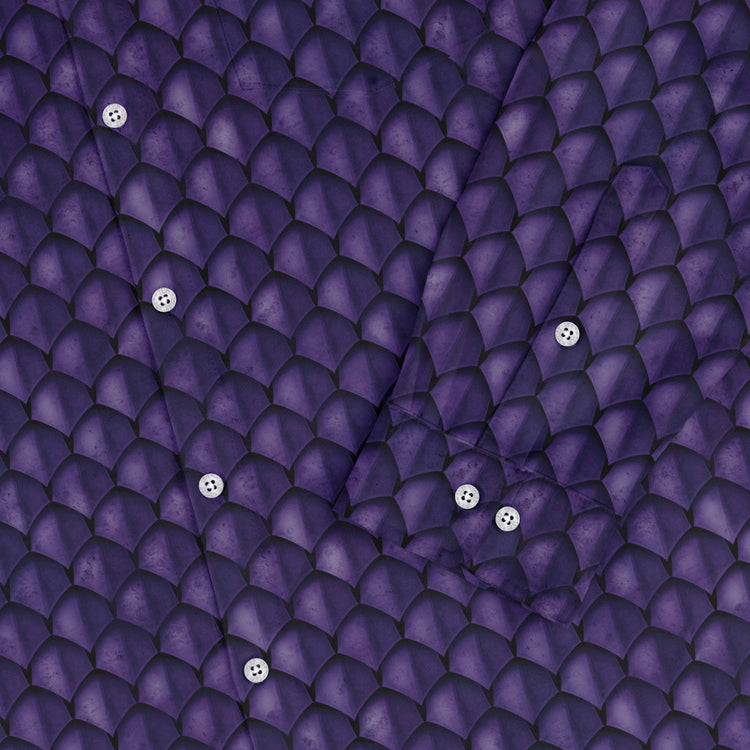 Dragon Scales Purple Dnd Long Sleeve Button Up Shirt Geek Nerd 0925 adult sizing All Adult Button Up Shirts