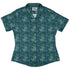 Dragon Weaving Inferno Teal Curvy Button Up Shirt Geek Nerd Designs by Nathan fantasy prints q225