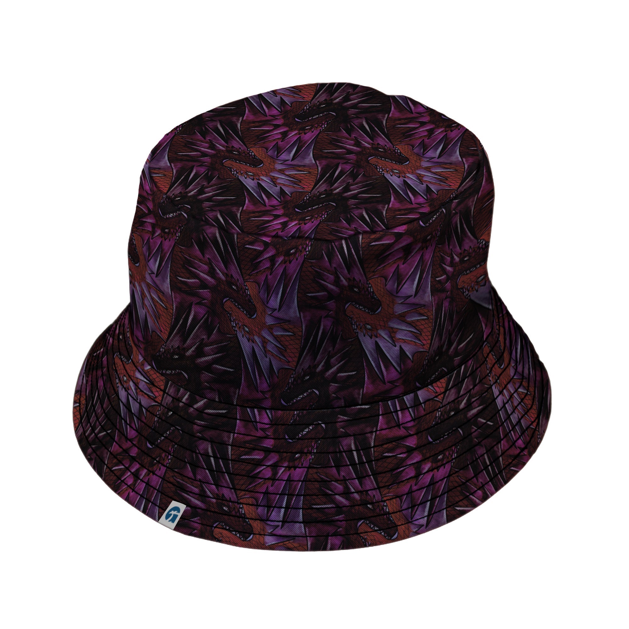 Dragon Weaving Inferno Fire Bucket Hat Geek Nerd Designs by Nathan fantasy prints lx - B