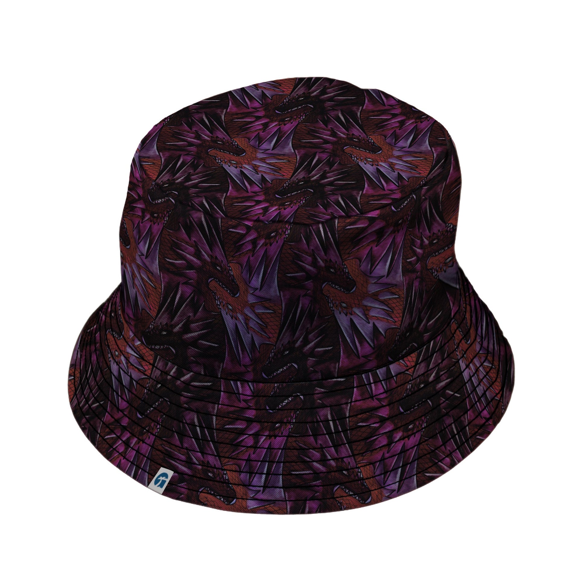 Dragon Weaving Inferno Fire Bucket Hat Geek Nerd Designs by Nathan fantasy prints lx - B