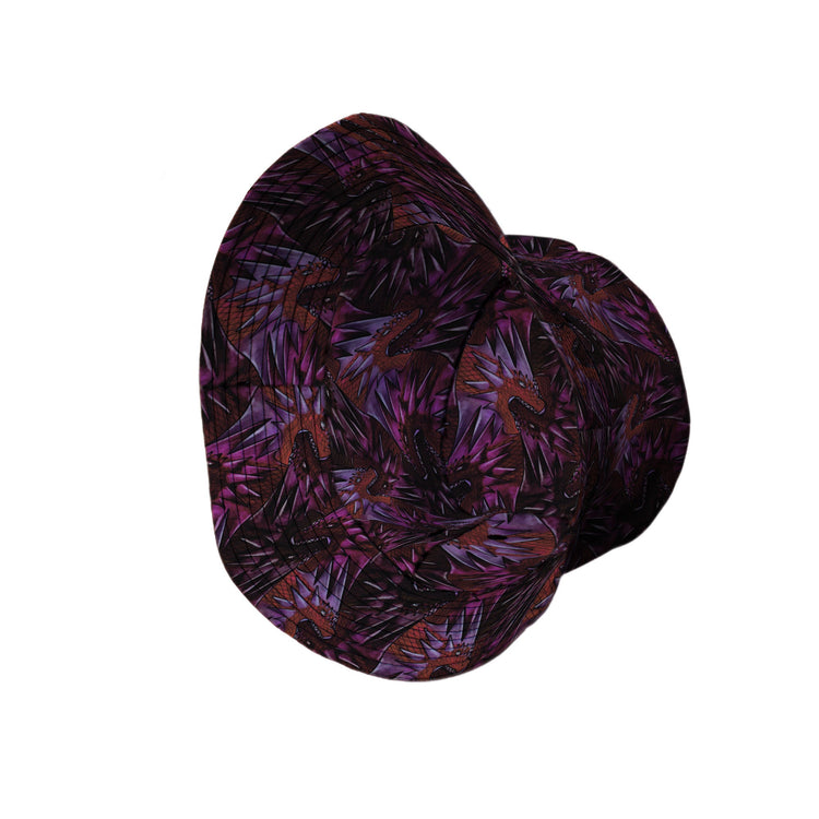 Dragon Weaving Inferno Fire Bucket Hat Geek Nerd Designs by Nathan fantasy prints lx - B