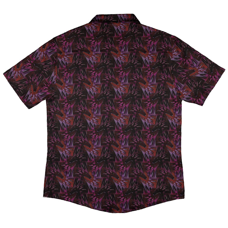 Dragon Weaving Inferno Fire Button Up Shirt Geek Nerd adult sizing Designs by Nathan fantasy prints