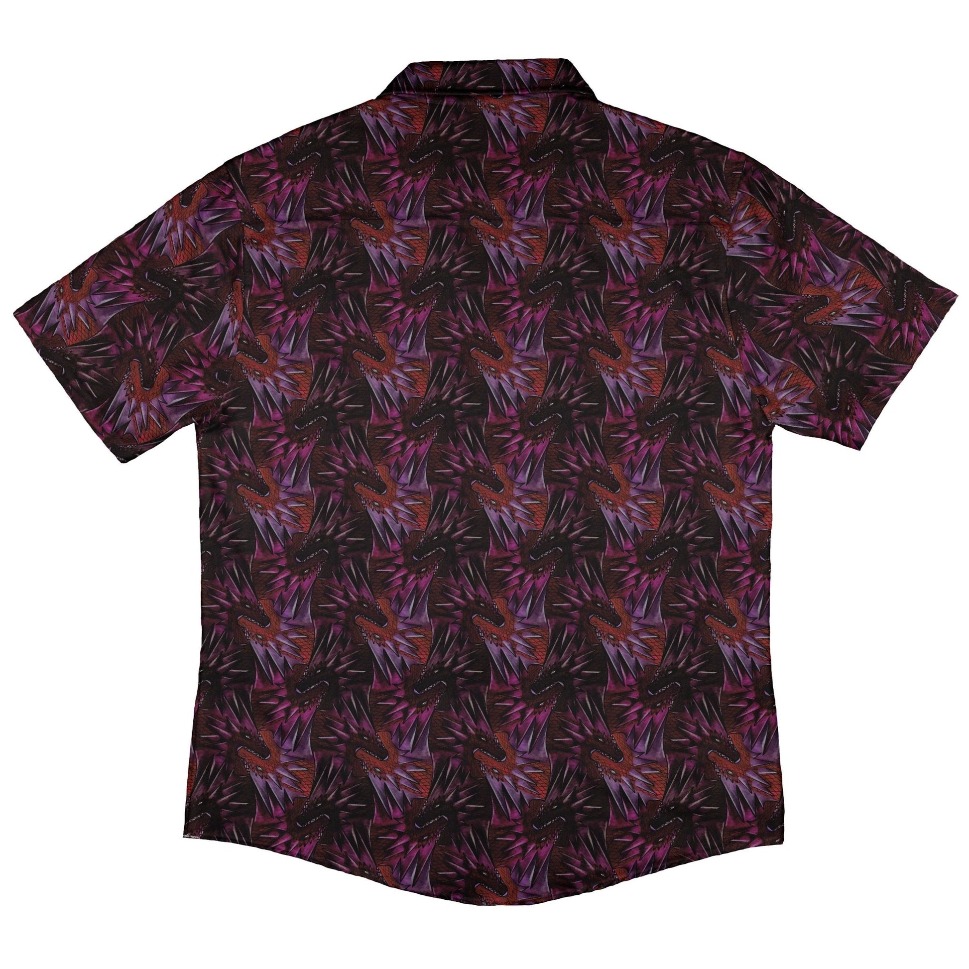 Dragon Weaving Inferno Fire Button Up Shirt Geek Nerd adult sizing Designs by Nathan fantasy prints