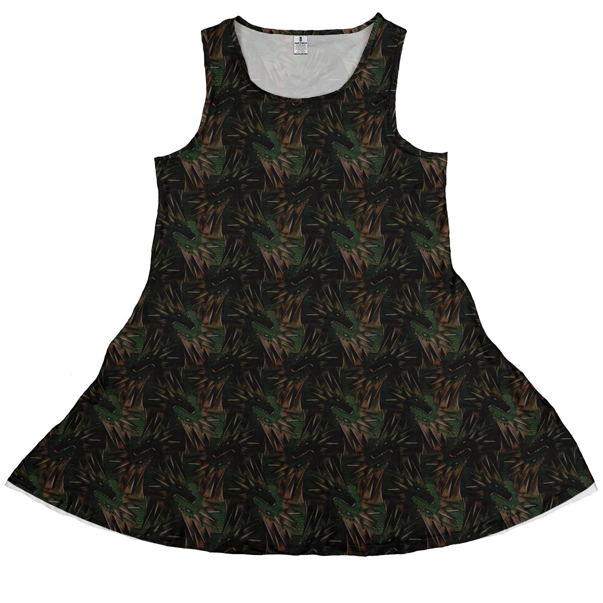 Dragon Weaving Inferno Forest Dress Geek Nerd Designs by Nathan fantasy prints lx - C