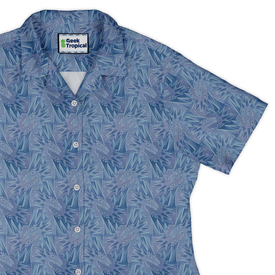 Dragon Weaving Inferno Frost Curvy Button Up Shirt 1