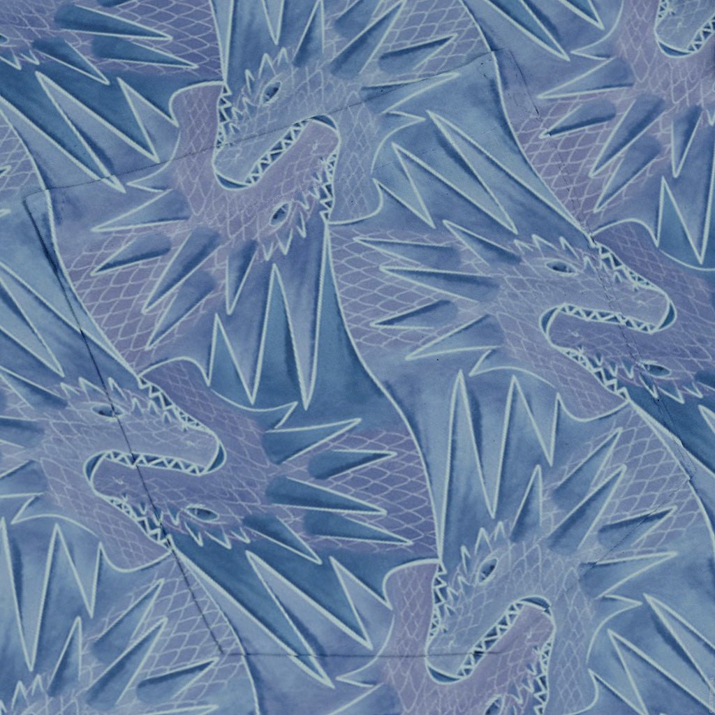 Dragon Weaving Inferno Frost Long Sleeve Button Up Shirt Geek Nerd adult sizing Designs by Nathan fantasy prints