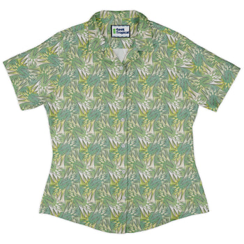 Dragon Weaving Inferno Lime Curvy Button Up Shirt 2