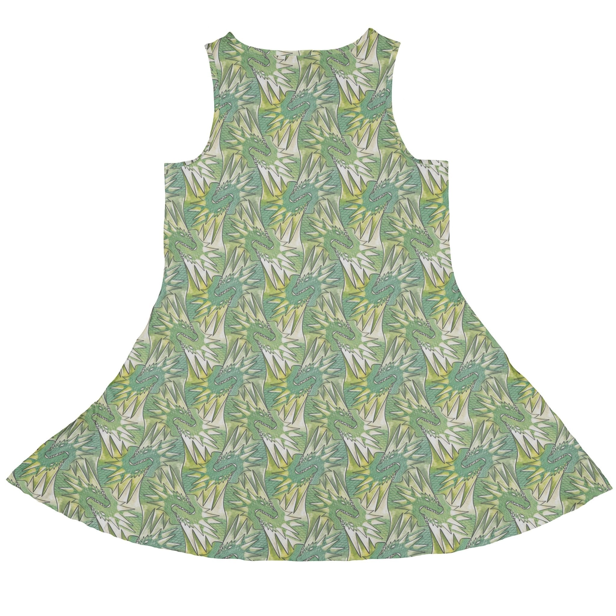 Dragon Weaving Inferno Lime Dress Geek Nerd Designs by Nathan fantasy prints lx - C