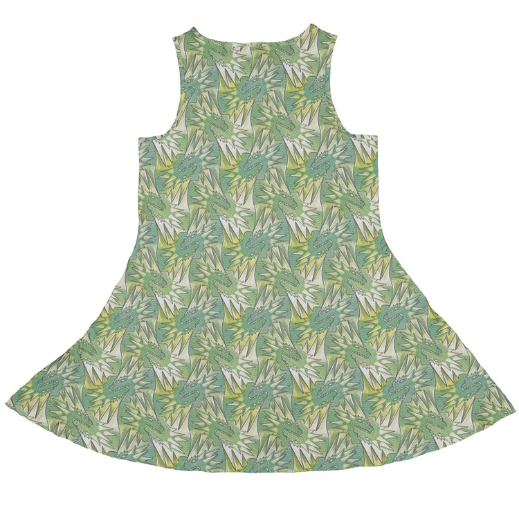 Dragon Weaving Inferno Lime Dress Geek Nerd Designs by Nathan fantasy prints lx - C