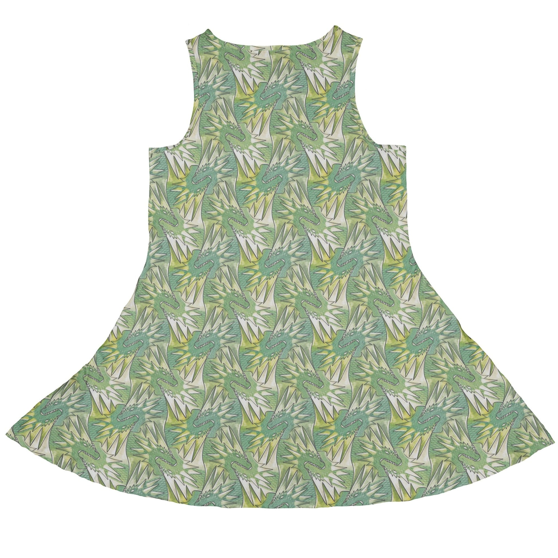 Dragon Weaving Inferno Lime Dress Geek Nerd Designs by Nathan fantasy prints lx - C