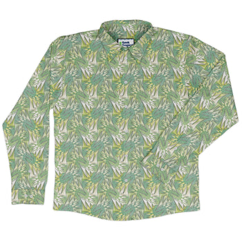 Dragon Weaving Inferno Lime Long Sleeve Button Up Shirt 2