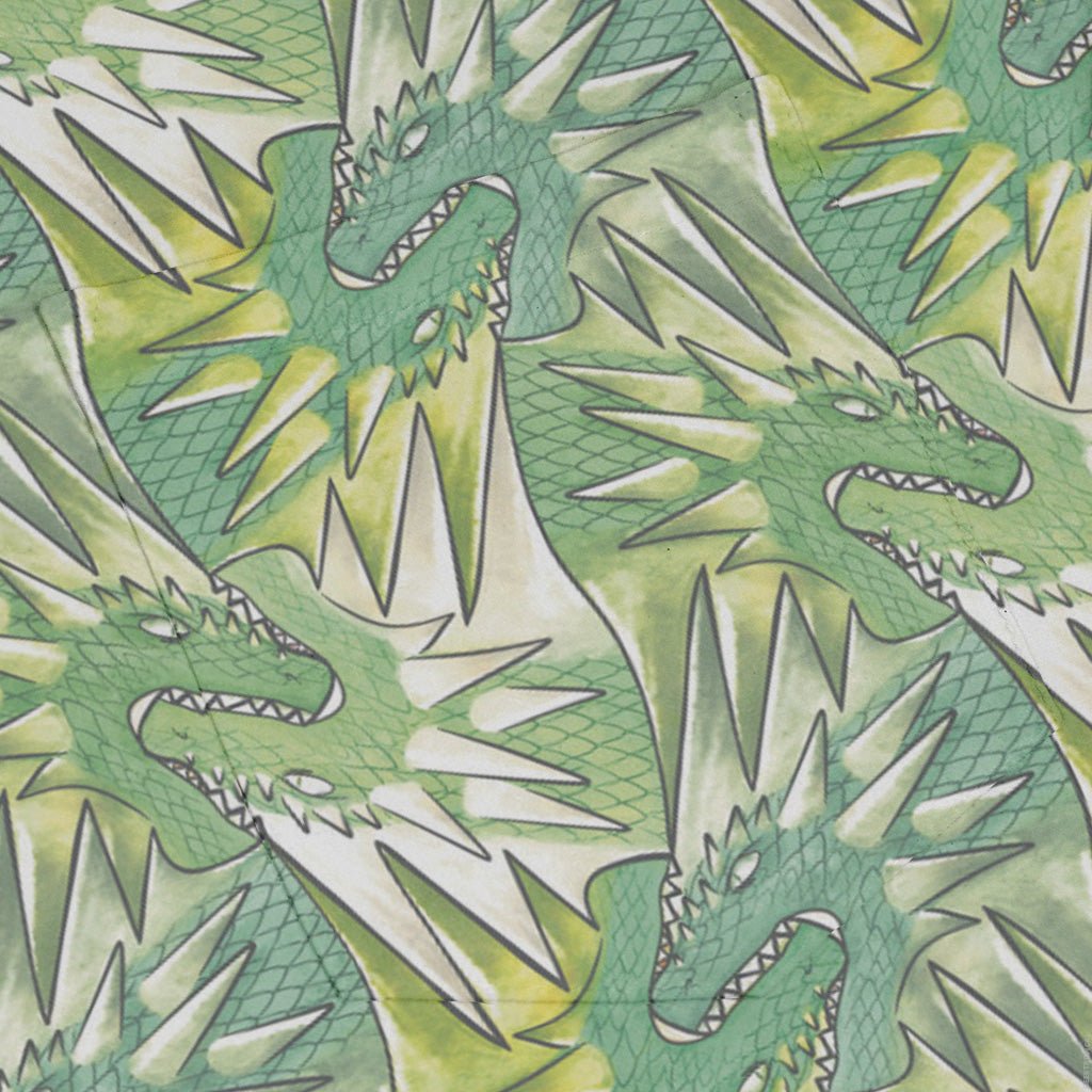 Dragon Weaving Inferno Lime Long Sleeve Button Up Shirt Geek Nerd adult sizing Designs by Nathan fantasy prints