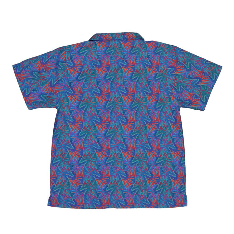 Dragon Weaving Inferno Retro Youth Hawaiian Shirt Geek Nerd Designs by Nathan fantasy prints q225