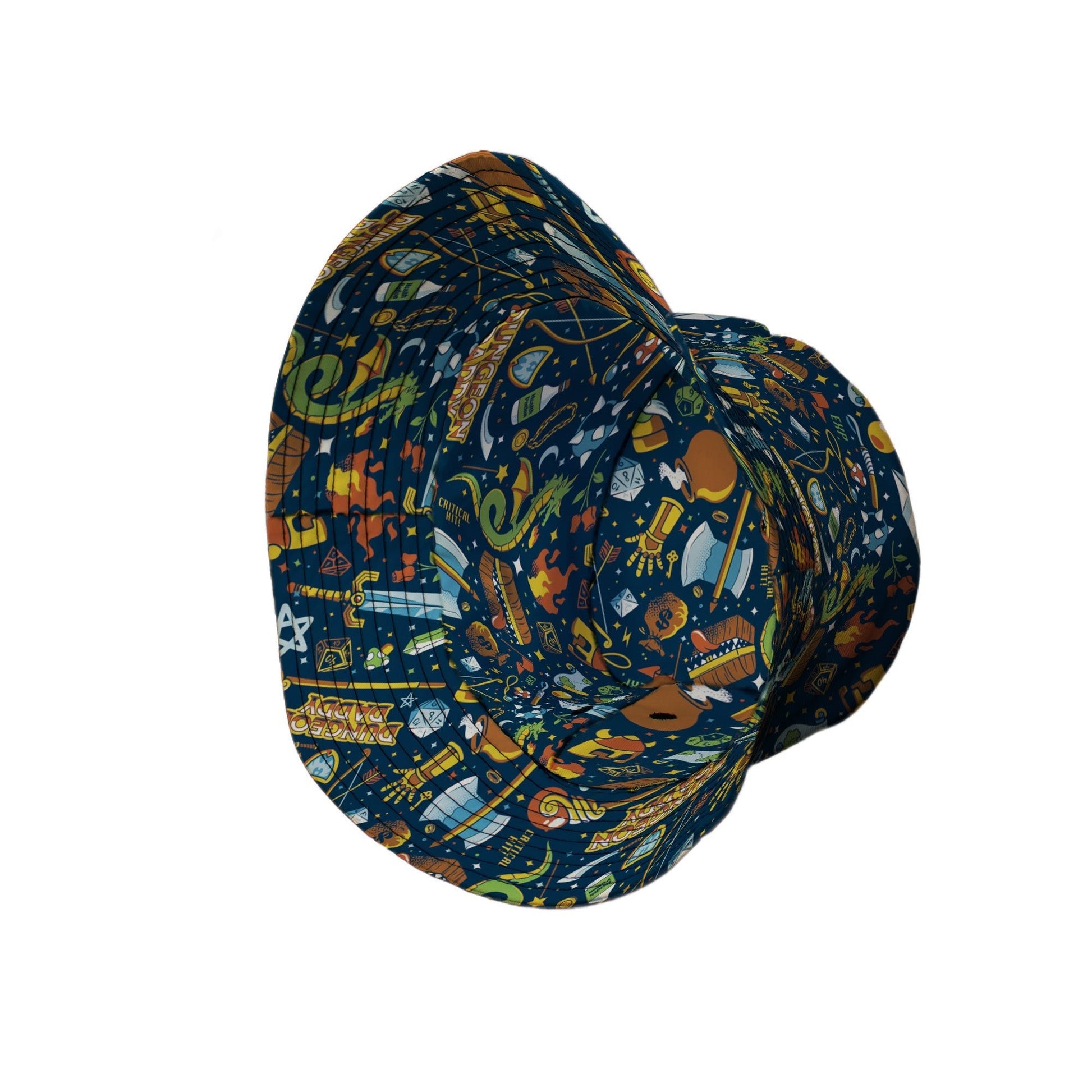Dungeon Daddy Bucket Hat Geek Nerd Design by Tobe Fonseca dnd & rpg print lx - B