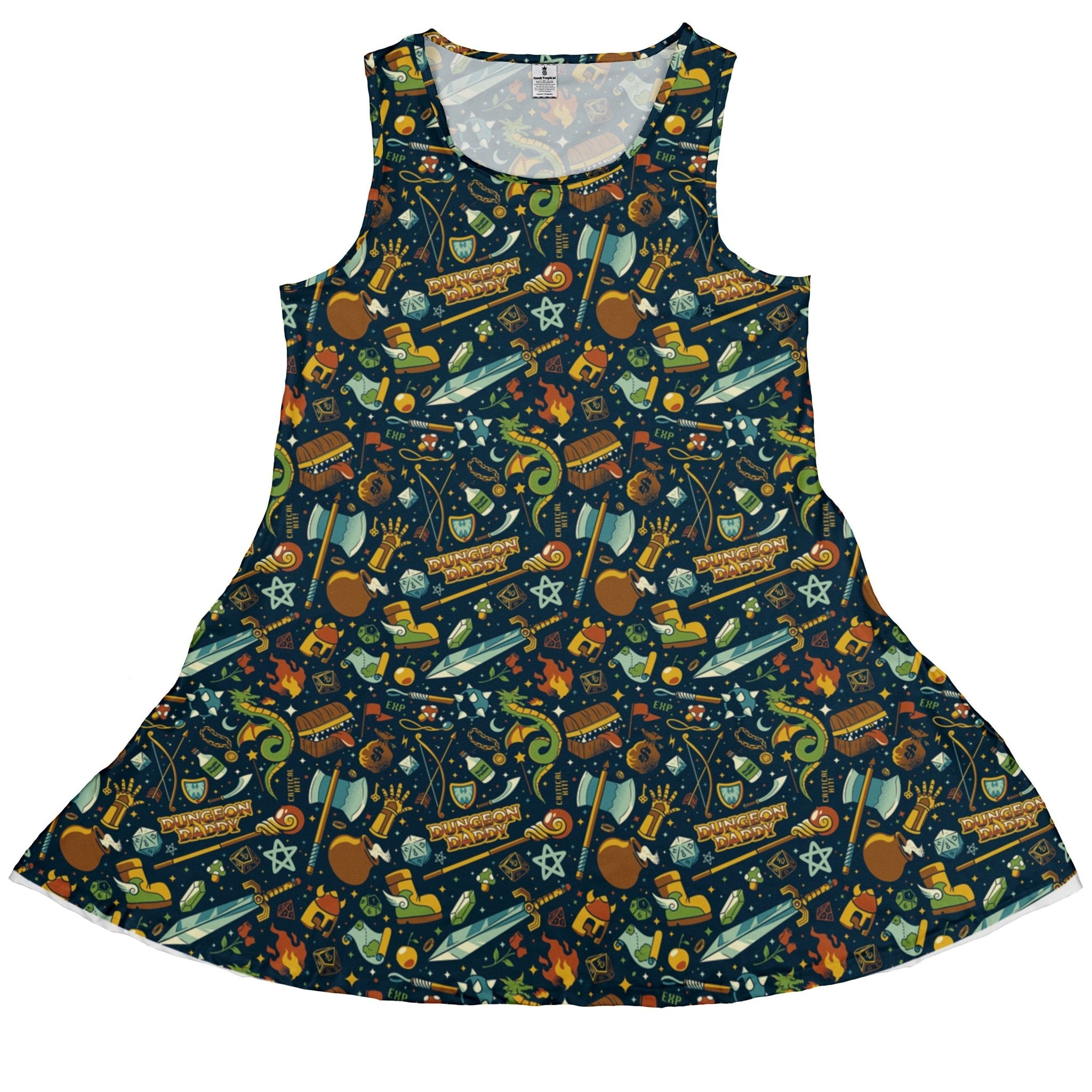 Dungeon Daddy Dress Geek Nerd Design by Tobe Fonseca dnd & rpg print lx - C