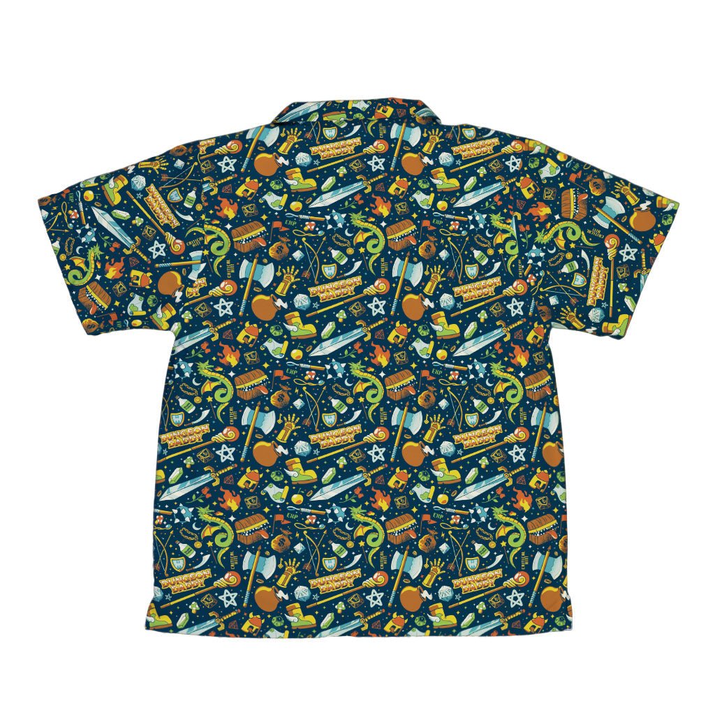 Dungeon Daddy Youth Hawaiian Shirt Geek Nerd Design by Tobe Fonseca dnd & rpg print q225