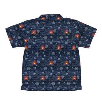 Dungeon Wall Youth Hawaiian Shirt Geek Nerd Design by Claire Murphy dnd & rpg print q225