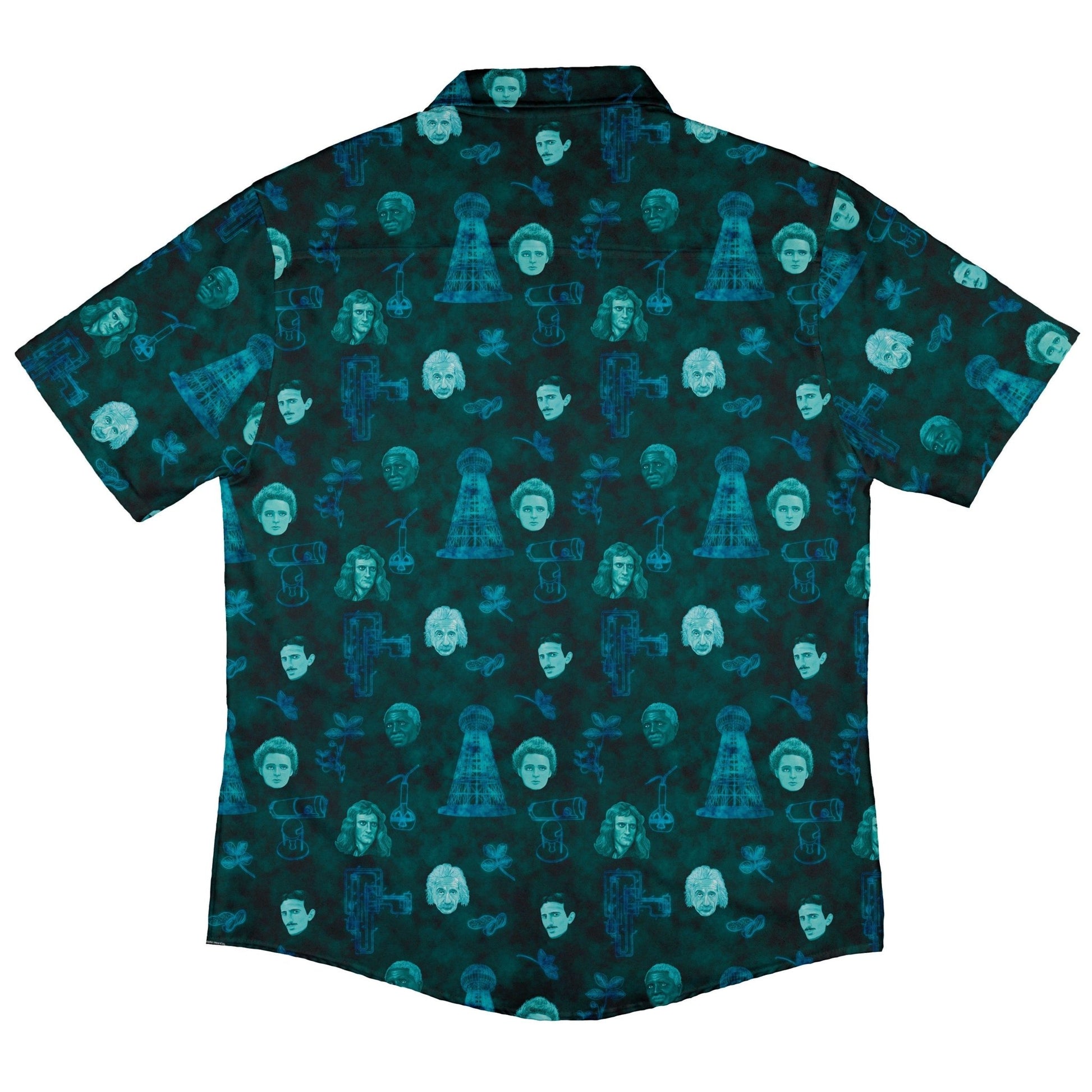 Eerie Science Legends Button Up Shirt - adult sizing - Designs by Nathan - science print