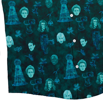 Eerie Science Legends Button Up Shirt - adult sizing - Designs by Nathan - science print
