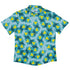 Einstein Tile Lagoon Teal Button Up Shirt Flat Front