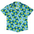 Einstein Tile Lagoon Teal Button Up Shirt Hawaiian Front