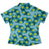 Einstein Tile Lagoon Teal Curvy Button Up Shirt womens back