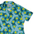 Einstein Tile Lagoon Teal Curvy Button Up Shirt womens top right