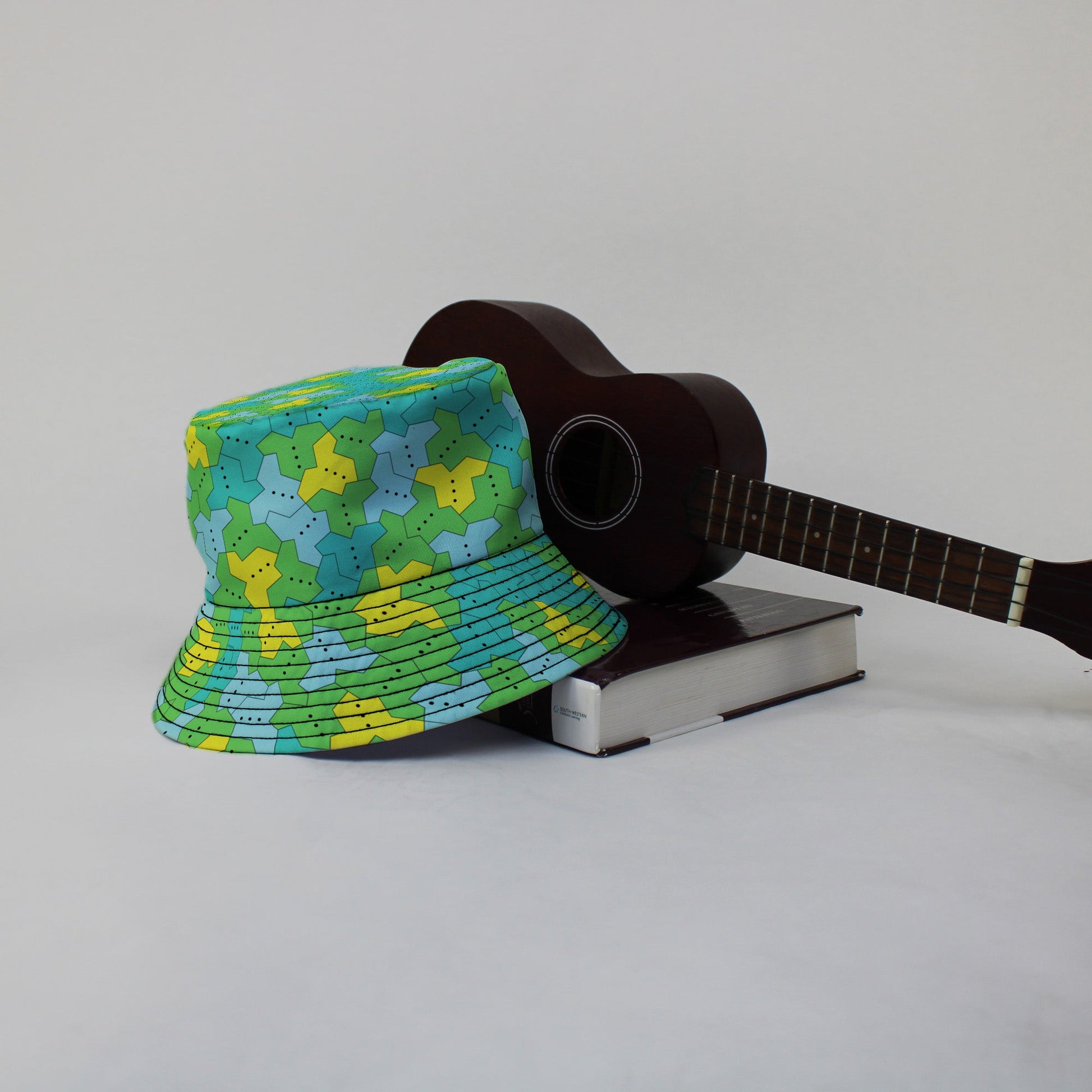 Einstein Tile Meadow Green Bucket Hat Lifestyle