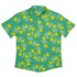 Einstein Tile Meadow Green Button Up Shirt Flat Front