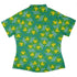 Einstein Tile Meadow Green Curvy Button Up Shirt womens back