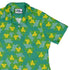 Einstein Tile Meadow Green Curvy Button Up Shirt womens top right