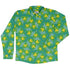 Einstein Tile Meadow Green Long Sleeve Button Up Shirt front