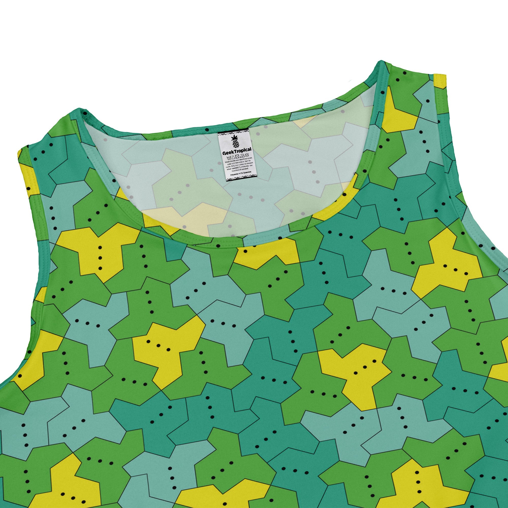 Einstein Tile Meadow Green Sleeveless Dress 2