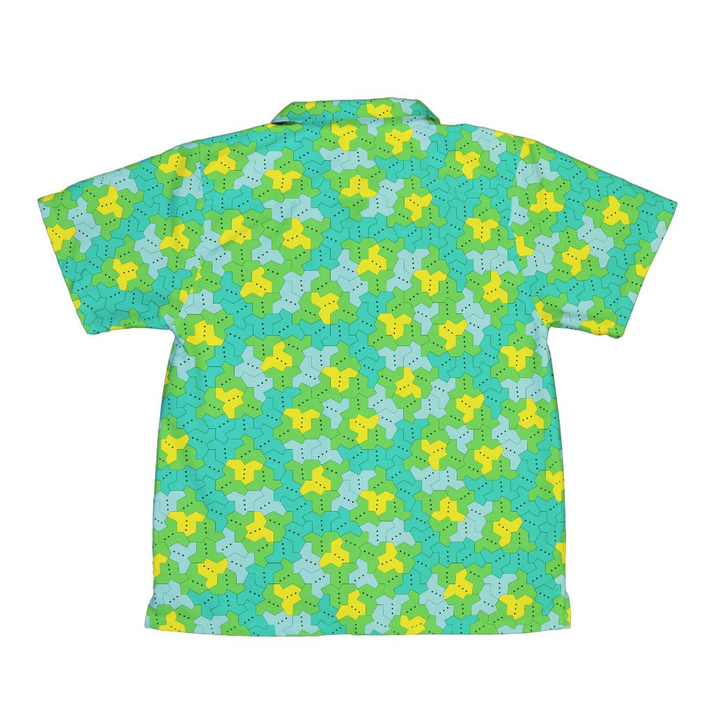 Einstein Tile Meadow Green Youth Hawaiian Shirt 2