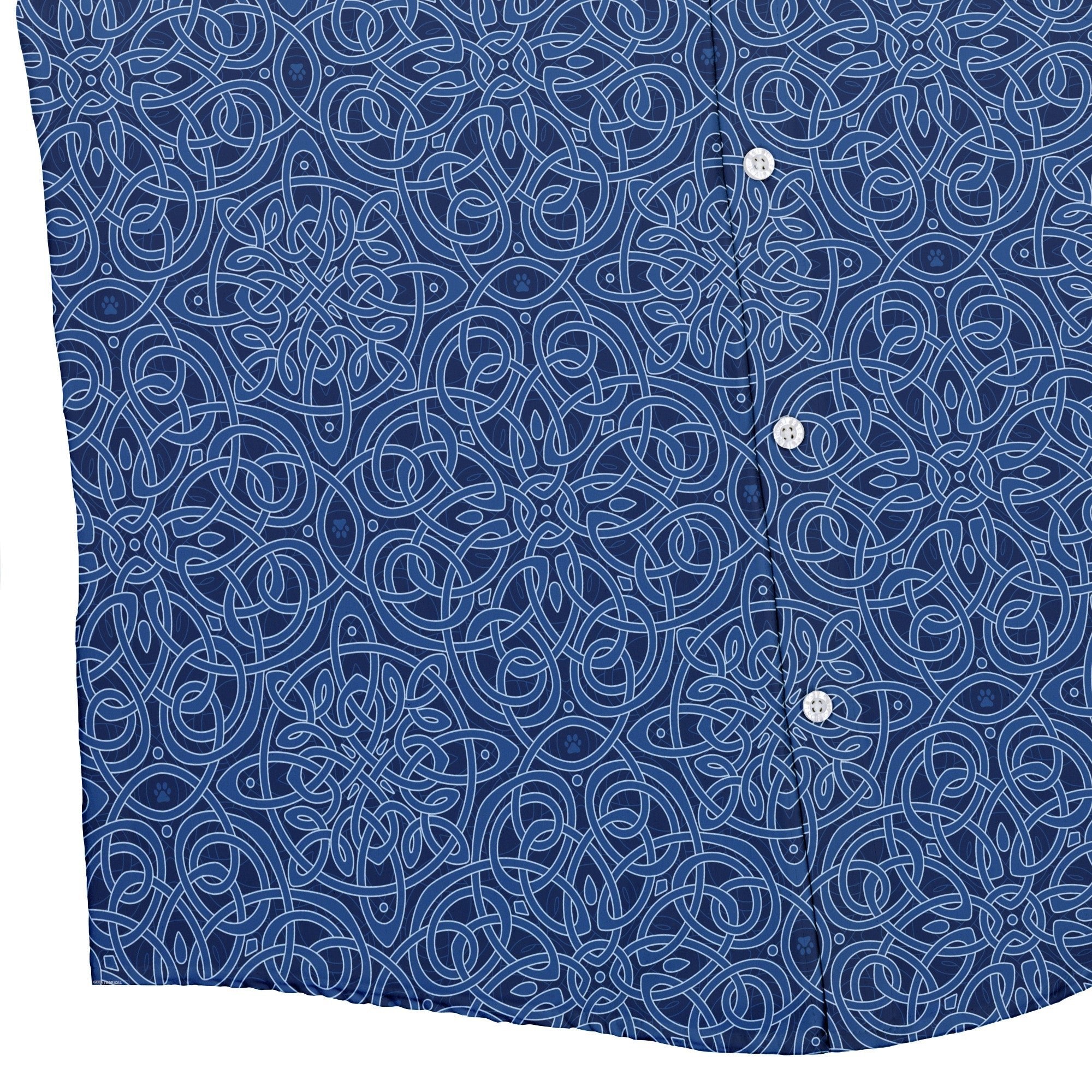 Endless Celtic Knot Blue Button Up Shirt 2