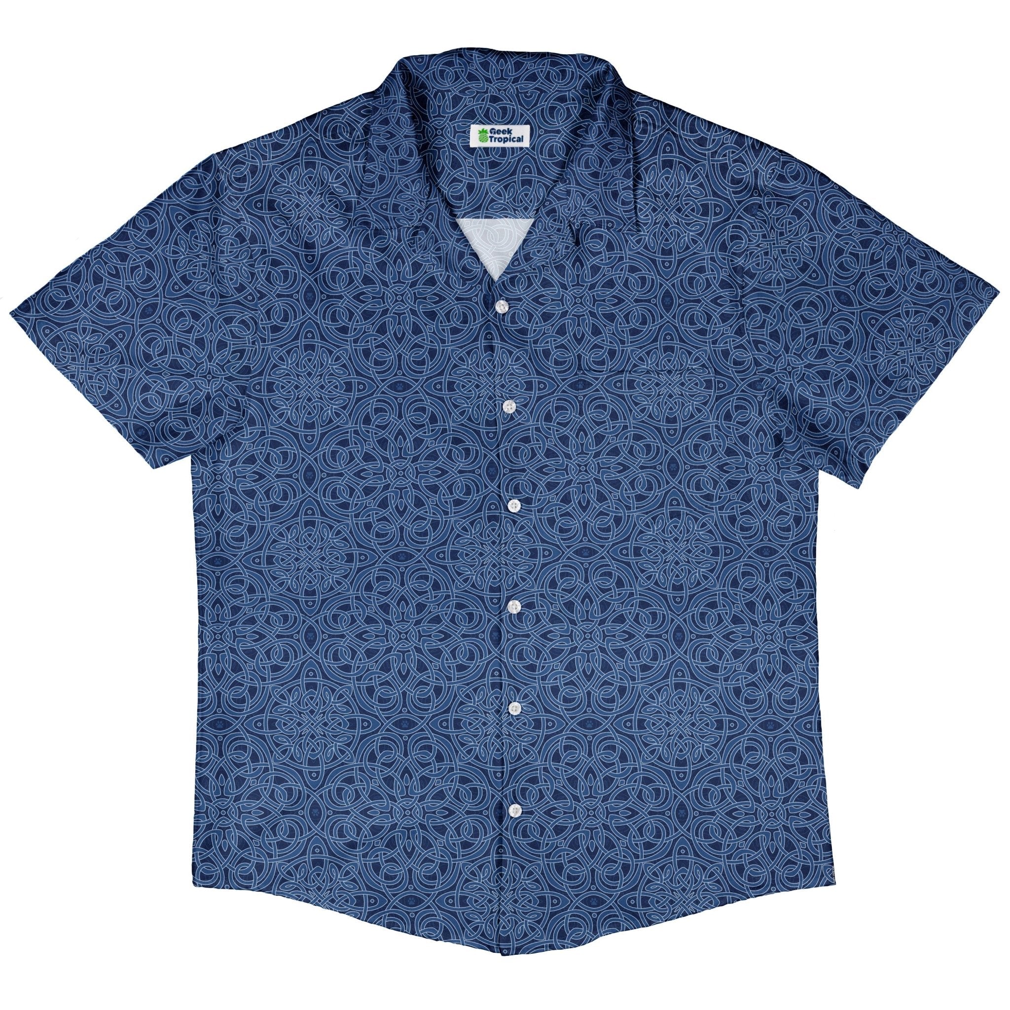 Endless Celtic Knot Blue Button Up Shirt 5